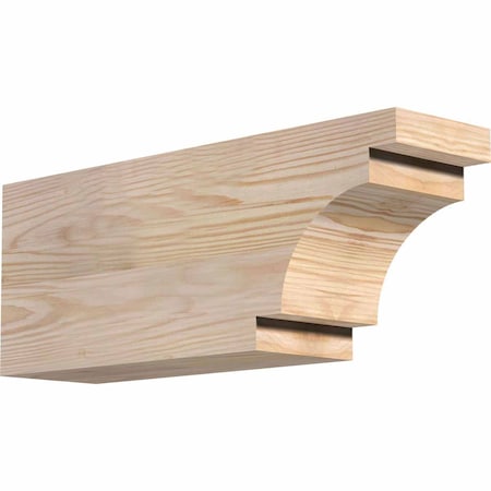 Ekena Millwork Mediterranean Rough Sawn Rafter Tail, Douglas Fir, 4"W x 6"H x 16"L RFT04X06X16MED00RDF